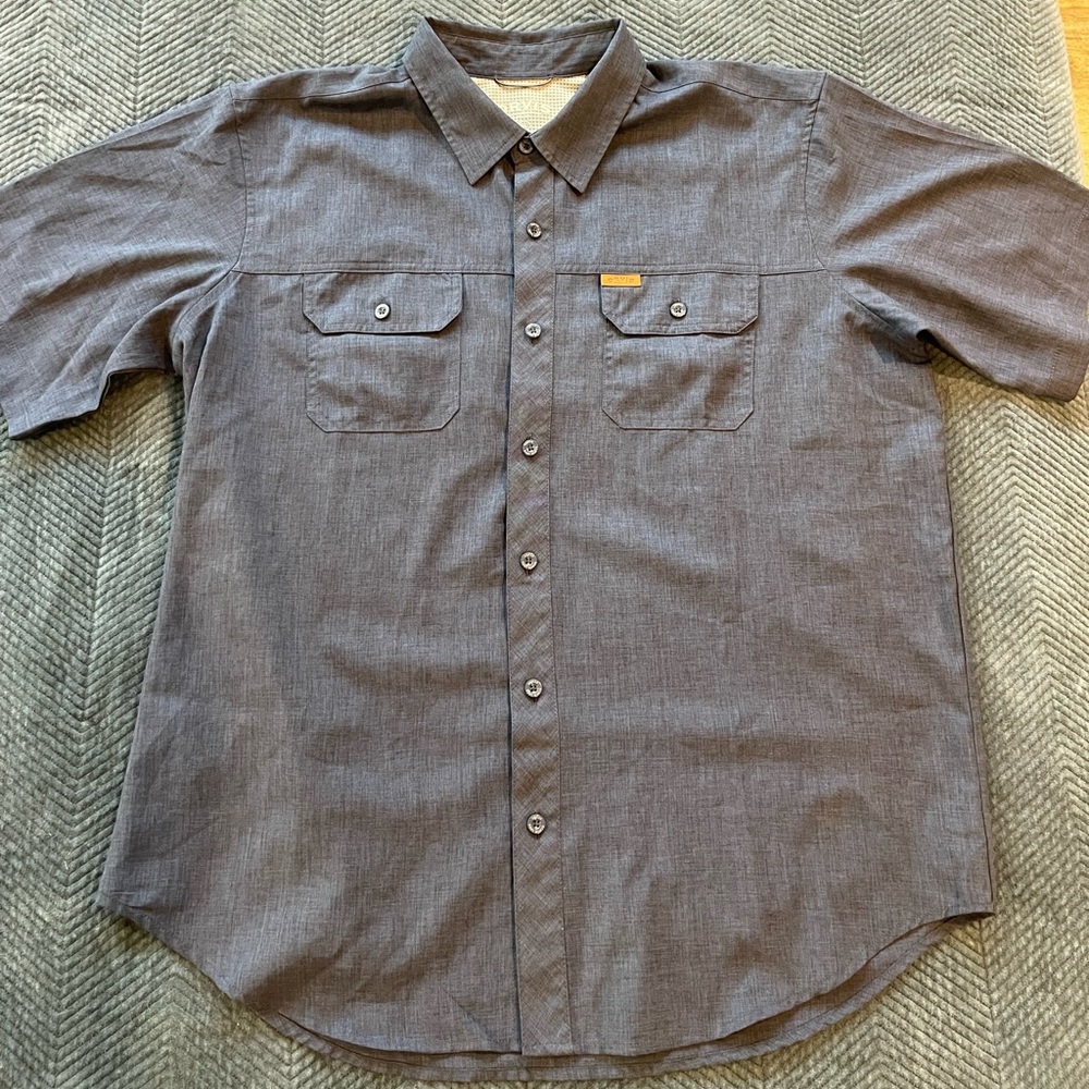Orvis Men’s XL Technical short sleeve button polo fishing shirt